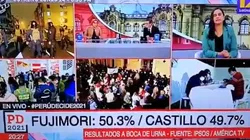 Verónika Mendoza estuvo en Latina después del flash electoral.