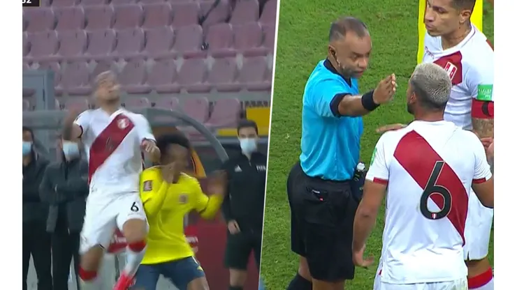 Perú vs Colombia: Miguel Trauco expulsado por una agresión con el codo
