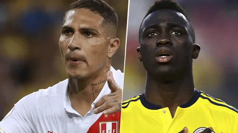 Paolo Guerrero y Davinson Sánchez, posibles titulares en el duelo Perú vs. Colombia (Foto: Getty Images).