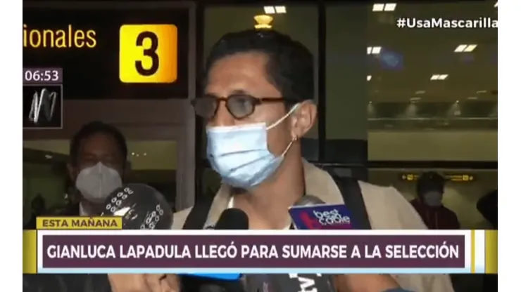 Gianluca Lapadula llegó a Lima este jueves en la mañana.