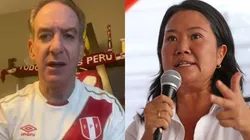 Periodista salió vestido con la camiseta de la selección peruana.