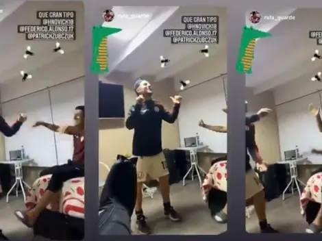 Hubo fiesta: jugadores de la U, con Hernán Novick a la cabeza, bailaron tras triunfazo