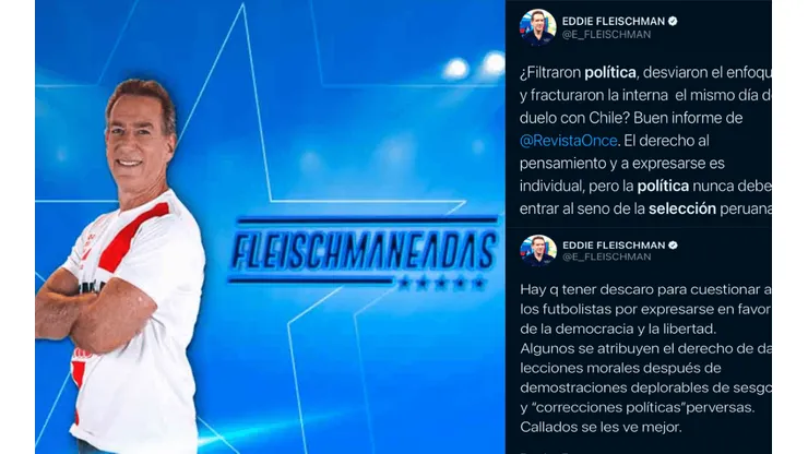 ¿Fleishmaneadas? Periodista deportivo 'troleado' por cambiar de discurso político