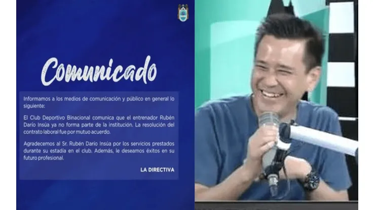 "Tamare. Me corto un hue...": Daniel Kanashiro reacciona al despido del DT de Binacional