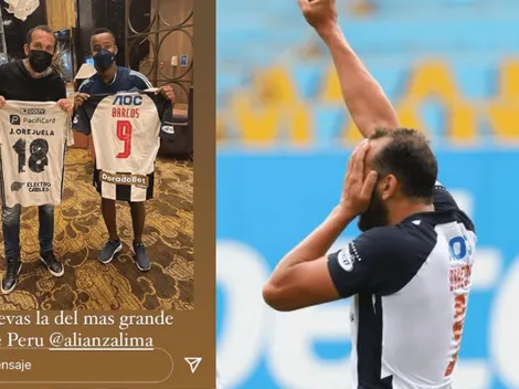 "Te llevas la del más grande de Perú": Hernán Barcos regaló camiseta a crack sudamericano