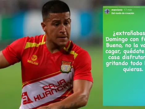 "¿Extrañabas un domingo con fútbol? Bueno, no la vayas a cag...": Marcio Valverde lanza insólito consejo