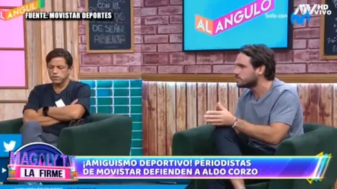 Los panelistas de Al Ángulo defendieron a Aldo Corzo después del ampay.
