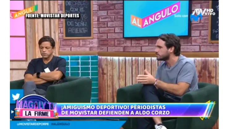 Los panelistas de Al Ángulo defendieron a Aldo Corzo después del ampay.