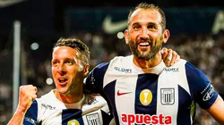 Pablo Lavandeira y Hernán Barcos en Alianza Lima.