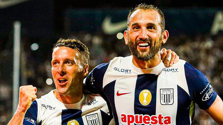 Pablo Lavandeira y Hernán Barcos en Alianza Lima.