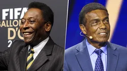 Pelé y Teófilo Cubillas, dos leyendas del fútbol mundial.