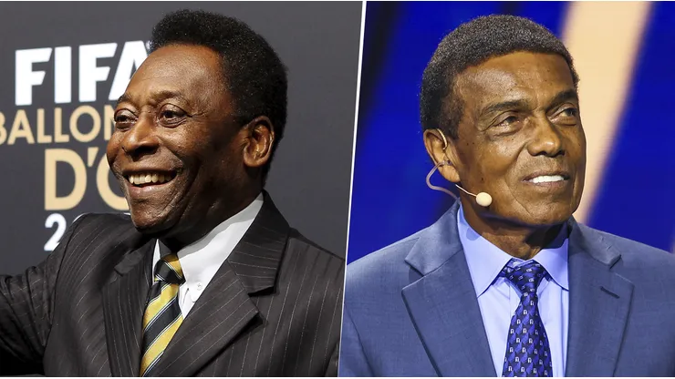 Pelé y Teófilo Cubillas, dos leyendas del fútbol mundial.