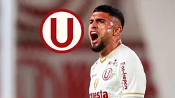 Rodrigo Ureña y el escudo de Universitario.