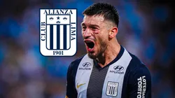 Alan Cantero y el escudo de Alianza Lima.