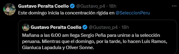 Gustavo Peralta (Foto: X).