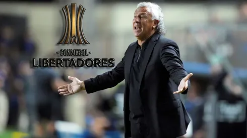 Néstor Gorosito vestido para el sorteo de la Libertadores