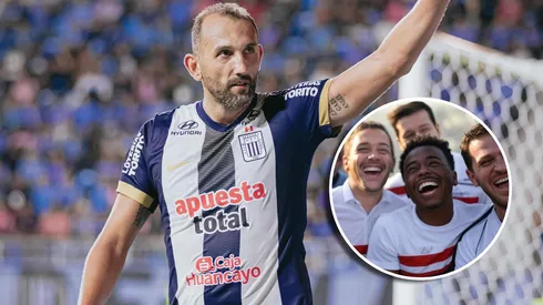 Hernán Barcos saludando.