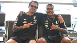 Gianluca Lapadula y Pedro Aquino.