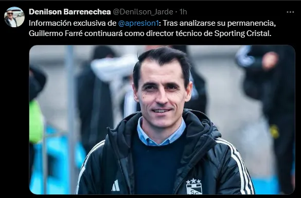 Guillermo Farré se queda (Foto: X).