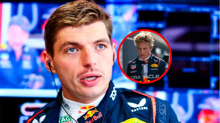 Max Verstappen y Liam Lawson.