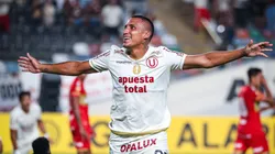 El festejo de Álex Valera, autor del primer gol en el triunfo de Universitario.