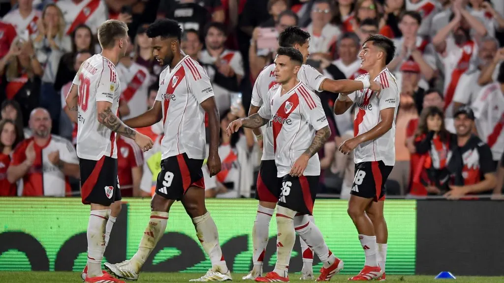 Las figuras de River Plate en uno de sus últimos partidos (Getty Images).