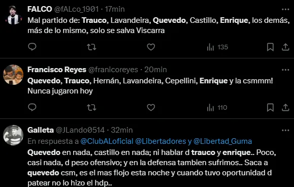 Hinchas furiosos de Alianza Lima (Foto: X).