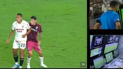 Valera le dio un codazo rápido a Martínez Quarta, pero el VAR no lo expulsó.