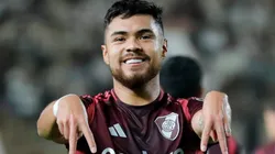 Paulo Díaz y su festejo de gol ante Universitario.