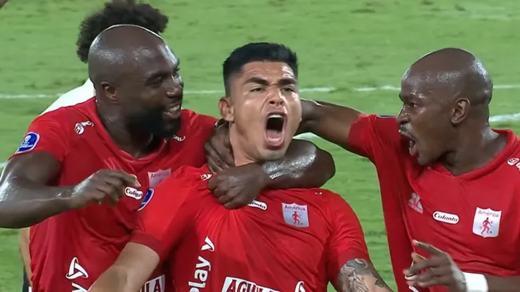 Luis Ramos durante un partido con América de Cali.