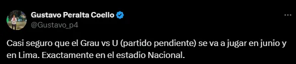 Fecha del partido pendiente (Foto: X).