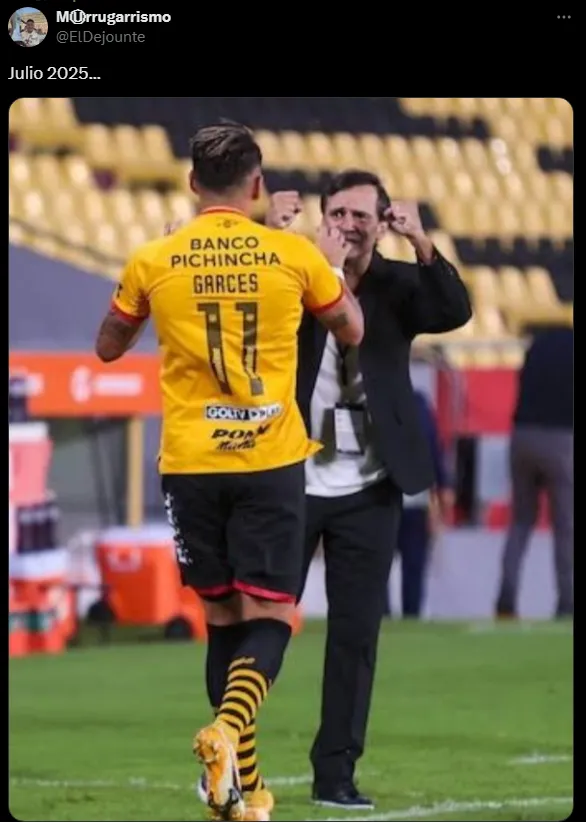 Hinchas piden a Carlos Garcés (Foto: X).
