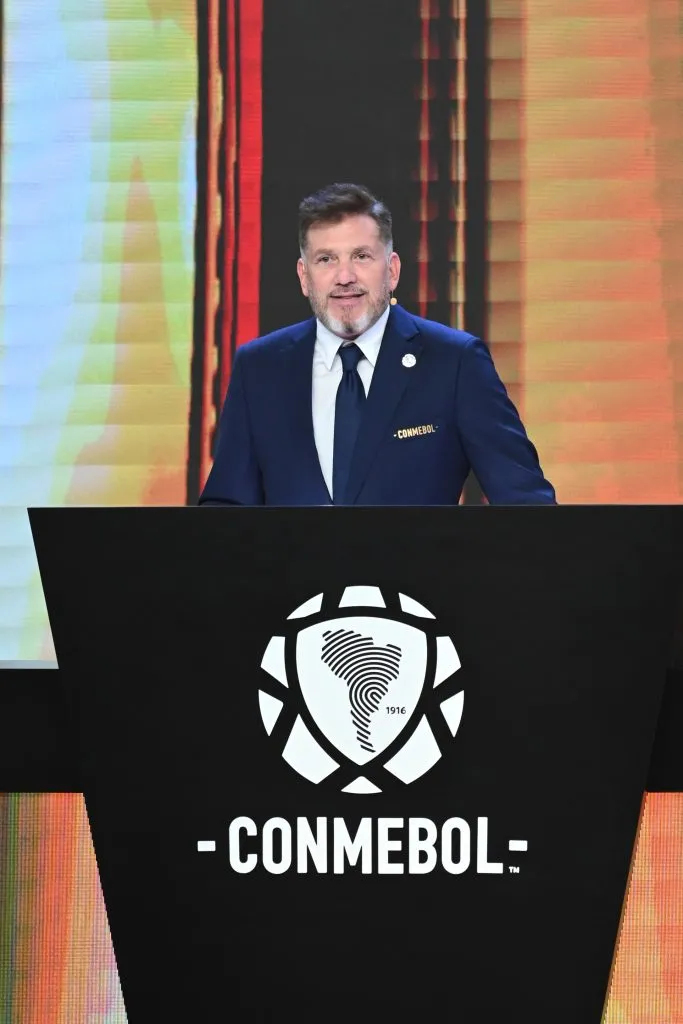 Alejandro Domínguez, presidente de la CONMEBOL. (Photo by Christian Alvarenga/Getty Images)