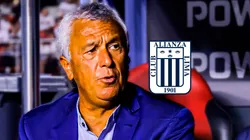 Néstor Gorosito y el escudo de Alianza Lima.