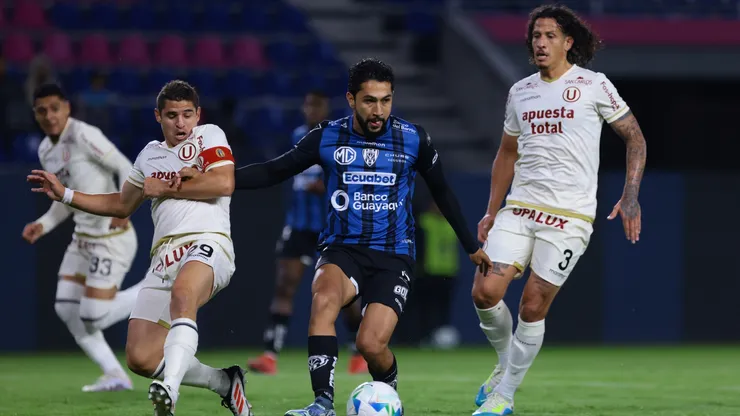 Universitario, en la derrota ante Independiente del Valle.