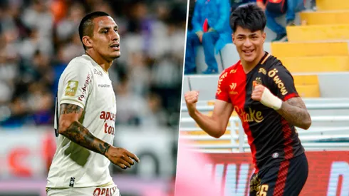 Álex Valera de Universitario y Kenji Cabrera de Melgar.