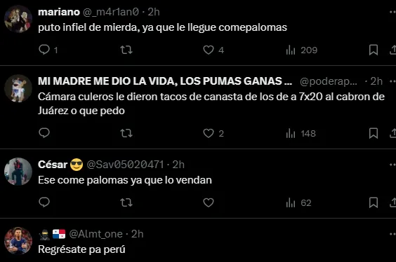 Hinchas en contra de Piero Quispe (Foto: X).