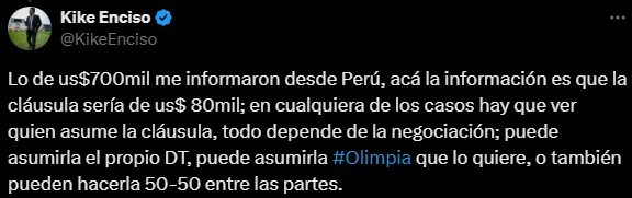 Datos de la salida de Fabián Bustos (Foto: X).