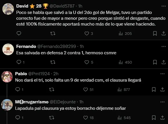 Hinchas contentos con Jairo Vélez (Foto: X).