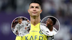 Cristiano Ronaldo, Vinícius Júnior y Kylian Mbappé.