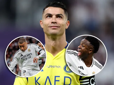 Hinchas de Real Madrid enaltecen a CR7 tras fracaso de Mbappé y Vinícius en Champions