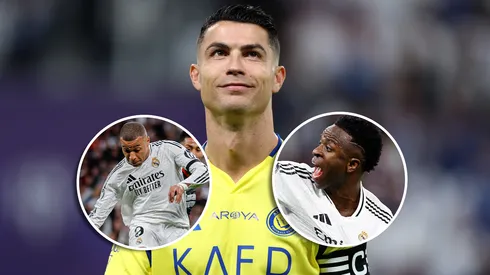 Cristiano Ronaldo, Vinícius Júnior y Kylian Mbappé.