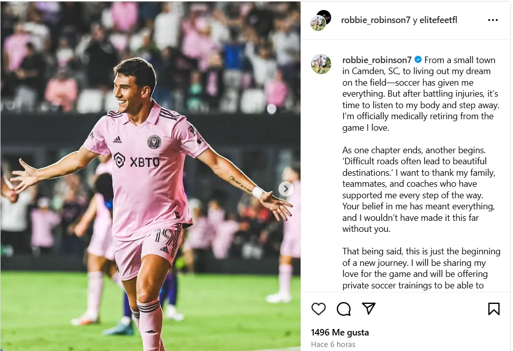 Instagram de Robbie Robinson