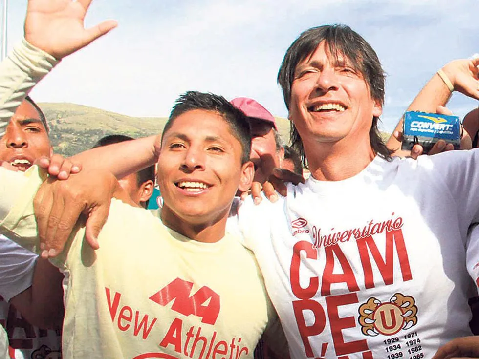 Raúl Ruidíaz y Ángel Comizzo en Universitario