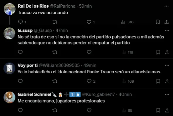 Comentario de los hinchas (Foto: X).