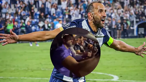 Hernán Barcos e hinchas de Alianza Lima tras triunfo