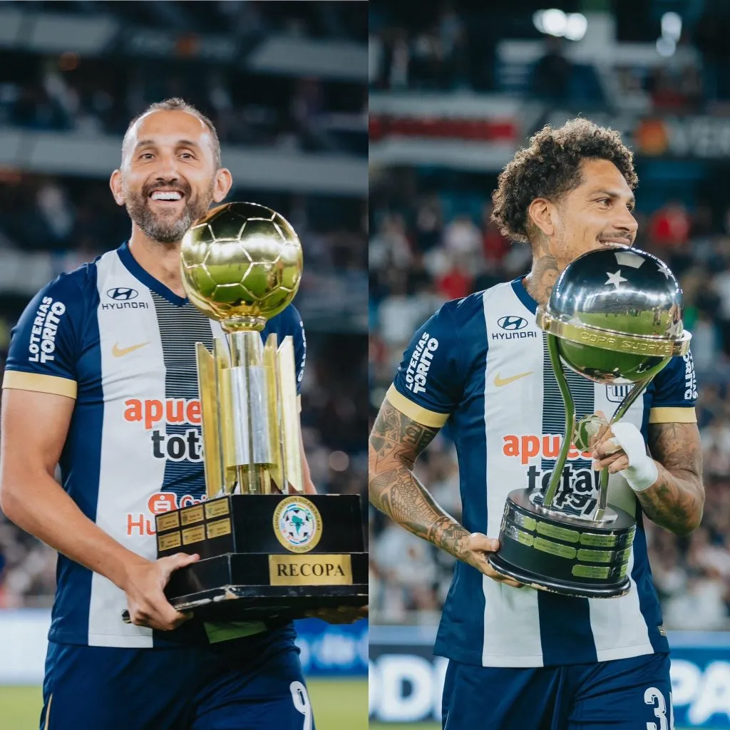 Hernán Barcos y Paolo Guerrero en Alianza Lima. (Foto: LDU)