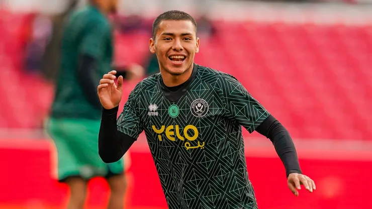 Jefferson Cáceres, en su primera convocatoria con Sheffield United.
