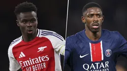 Bukayo Saka y Ousmane Dembélé. figuas del Arsenal y PSG respectivamente.