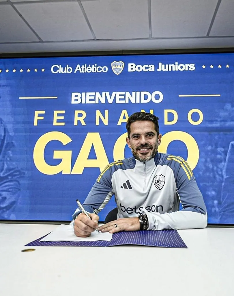 El día de la presentación de Fernando Gago. (Foto: Boca Juniors).